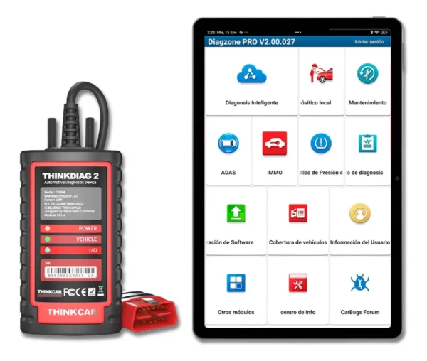 Escáner Automotriz Thinkdiag 2 Con Diagzone Y Tablet